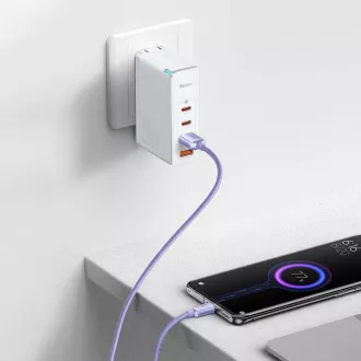 Baseus CAJY000505 Crystal Shine sorozatú adatkábel USB - USB-C 100W 2m lila