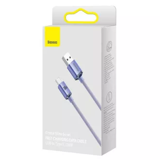 Baseus CAJY000505 Crystal Shine sorozatú adatkábel USB - USB-C 100W 2m lila