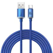 Baseus CAJY000503 Crystal Shine sorozatú adatkábel USB - USB-C 100W 2m kék