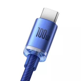 Baseus CAJY000503 Crystal Shine sorozatú adatkábel USB - USB-C 100W 2m kék