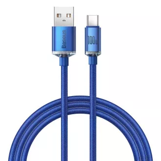 Baseus CAJY000403 Crystal Shine sorozatú adatkábel USB - USB-C 100W 1.2m kék