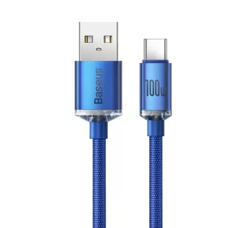 Baseus CAJY000403 Crystal Shine sorozatú adatkábel USB - USB-C 100W 1.2m kék