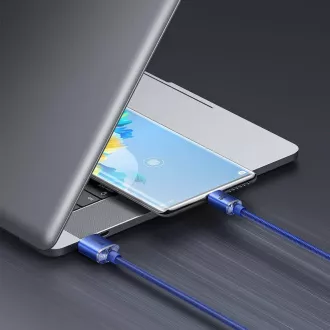 Baseus CAJY000403 Crystal Shine sorozatú adatkábel USB - USB-C 100W 1.2m kék