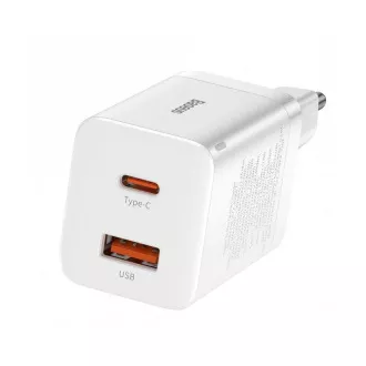 Baseus CCSUPP-E02 Super Si gyorstöltő USB   USB-C 30W Fehér