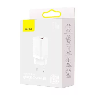 Baseus CCSUPP-E02 Super Si gyorstöltő USB   USB-C 30W Fehér