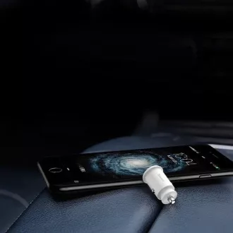 Baseus CCALL-ML01 Gabona autós töltő 15.5W 2x USB Fekete