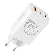 Csomag:ME GaN utazási töltő USB-A   2xUSB-C 65W Fehér