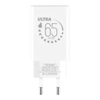 Csomag:ME GaN utazási töltő USB-A   2xUSB-C 65W Fehér
