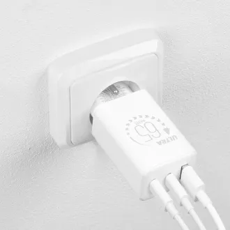 Csomag:ME GaN utazási töltő USB-A   2xUSB-C 65W Fehér