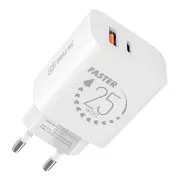 Csomag:ME utazási töltő USB-A   USB-C 25W fehér