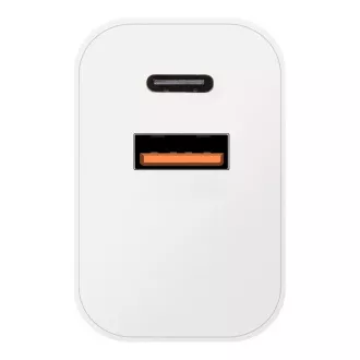 Csomag:ME utazási töltő USB-A   USB-C 20W   2x kábel 1m Fehér