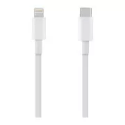 Csomag:ME Gyors töltés USB-C/Lightning kábel 1m fehér