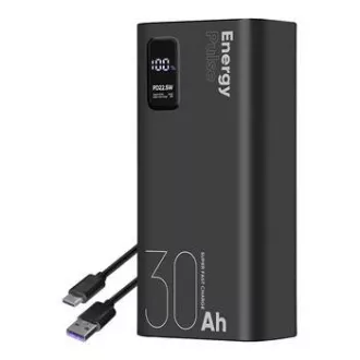 Csomag:ME EnergyPulse Powerbank 30000mAh 22.5W fekete Csomag:ME EnergyPulse Powerbank 30000mAh 22.5W fekete
