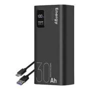 Csomag:ME EnergyPulse Powerbank 30000mAh 22.5W fekete