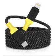 Taktikai MagRope USB-C / Villám 1m Fekete/sárga