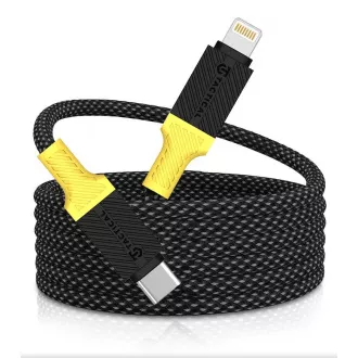 Taktikai MagRope USB-C / Villám 1m Fekete/sárga