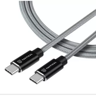 Taktikai gyors kötél Aramid kábel USB-C/USB-C 100W 20V/5A 0.3m szürke