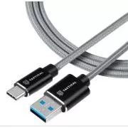 Taktikai gyors kötél Aramid kábel USB-A/USB-C 0.3m szürke