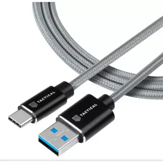 Taktikai gyorskötél aramid kábel USB-A/USB-C 2m szürke