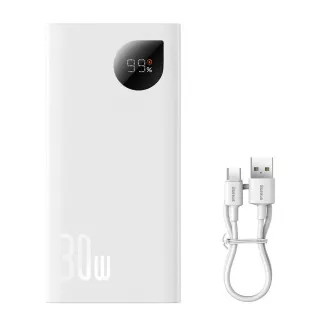 Baseus Adaman2 powerbank 10000 mAh 30W 2xUSB/USB-C fehér