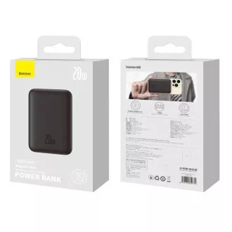 Baseus mágneses Powerbank 10000mAh 20W fekete Baseus mágneses Powerbank 10000mAh 20W fekete