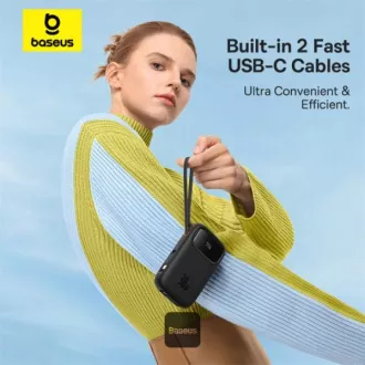 Baseus power bank Qpow 10000mAh 30W fekete USB-C kábellel