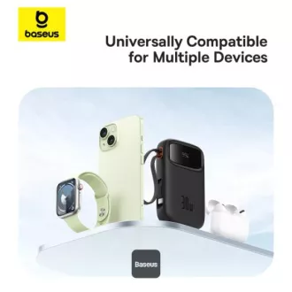 Baseus power bank Qpow 10000mAh 30W fekete USB-C kábellel