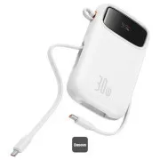 Baseus power bank Qpow 10000mAh 30W fehér USB-C kábellel