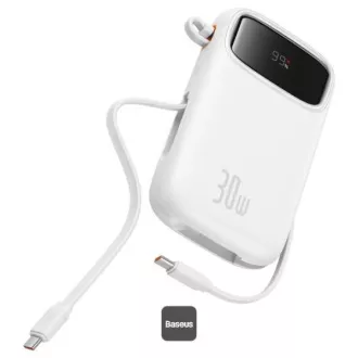 Baseus power bank Qpow 10000mAh 30W fehér USB-C kábellel