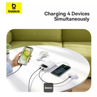 Baseus power bank Qpow 10000mAh 30W fehér USB-C kábellel