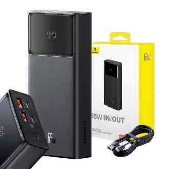 Baseus power bank Star-Lord 20000 mAh 65W 2x USB-A/mikro USB/USB-C fekete Baseus power bank Star-Lord 20000 mAh 65W 2x USB-A/mikro USB/USB-C fekete