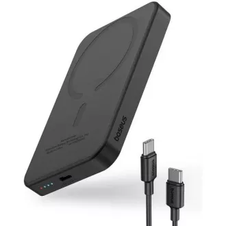 Baseus power bank Mini vezeték nélküli töltéssel 5000 mAh 20W USB-C fekete