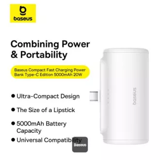 Baseus power bank 5000mAh 20W USB-C fehér