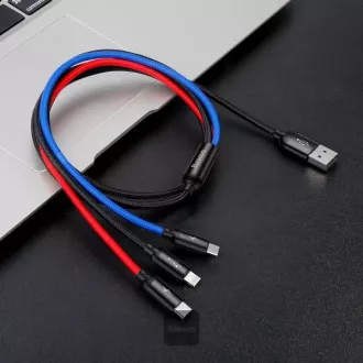 Baseus adatkábel 3in1 microUSB   villám   USB-C 1.2m 3.5A