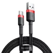 Baseus adatkábel Cafule USB-C 2m 2A piros-fekete
