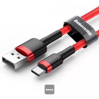 Baseus adatkábel Cafule USB-C 2m 2A piros