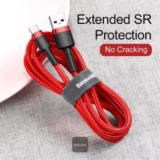 Baseus adatkábel Cafule USB-C 2m 2A piros