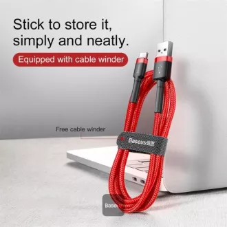 Baseus adatkábel Cafule USB-C 2m 2A piros
