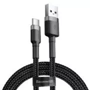 Baseus adatkábel Cafule USB-C 2m 2A szürke-fekete