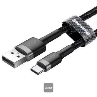 Baseus adatkábel Cafule USB-C 2m 2A szürke-fekete