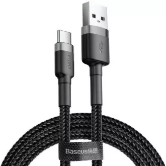 Baseus adatkábel Cafule USB-C 3m 2A szürke-fekete