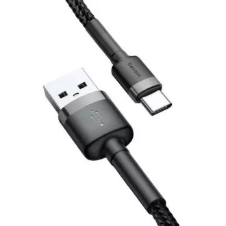 Baseus adatkábel Cafule USB-C 3m 2A szürke-fekete