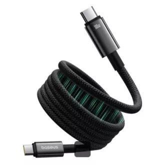 Baseus Data mágneses kábel Tungsten Gold USB-C/USB-C 1m 100W fekete
