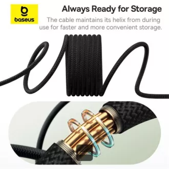 Baseus Data mágneses kábel Tungsten Gold USB-C/USB-C 1m 100W fekete