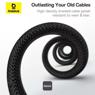 Baseus Data mágneses kábel Tungsten Gold USB-C/USB-C 1m 100W fekete