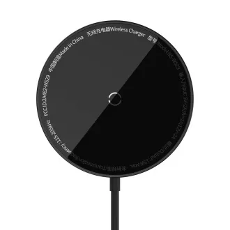 Baseus Simple Mini3 15W USB-C vezeték nélküli töltő fekete színben