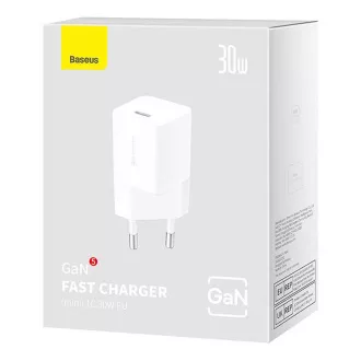 Baseus GaN5 Mini 30W EU fehér gyorstöltő