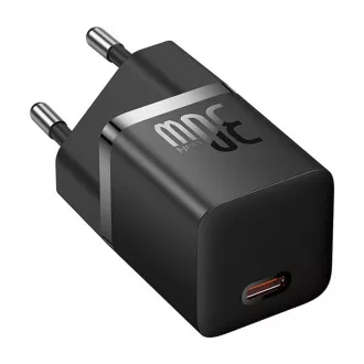 Baseus GaN5 Mini 30W EU fekete gyorstöltő Baseus GaN5 Mini 30W EU fekete gyorstöltő