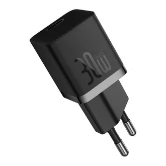 Baseus GaN5 Mini 30W EU fekete gyorstöltő Baseus GaN5 Mini 30W EU fekete gyorstöltő