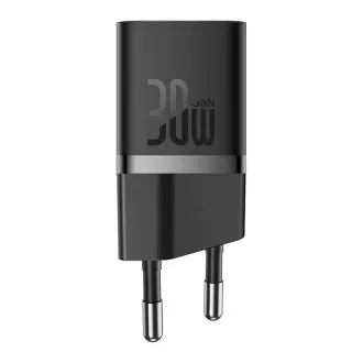 Baseus GaN5 Mini 30W EU fekete gyorstöltő Baseus GaN5 Mini 30W EU fekete gyorstöltő